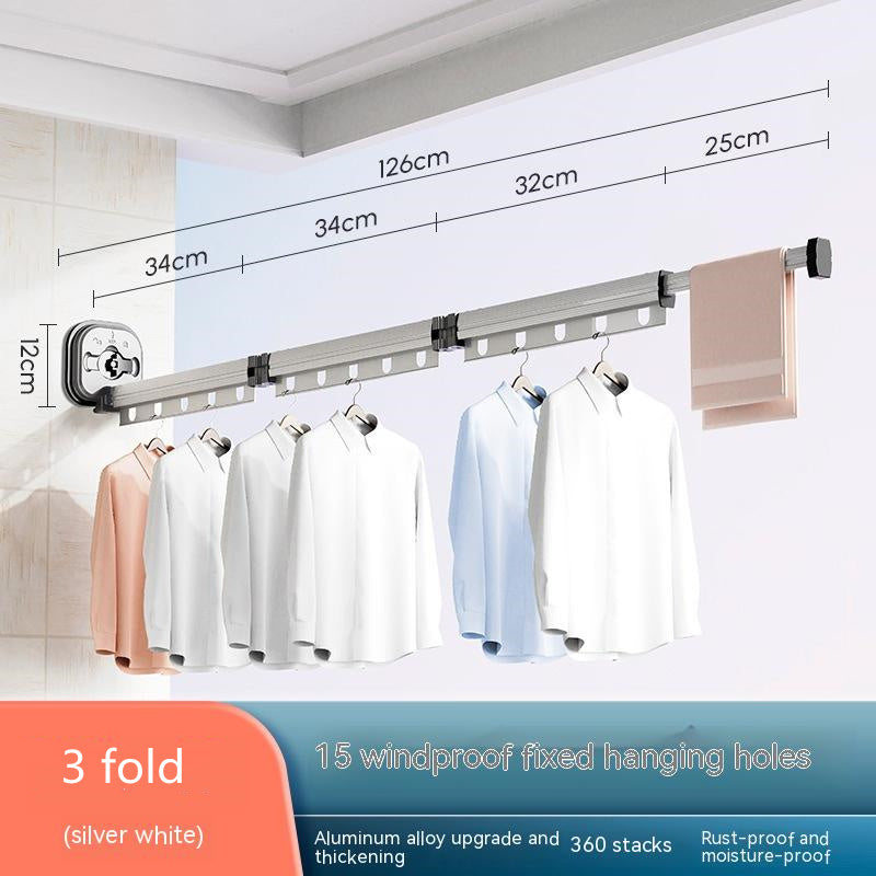 Retractable Folding Clothes Hanger – Space-Saving Aluminum Drying Rack