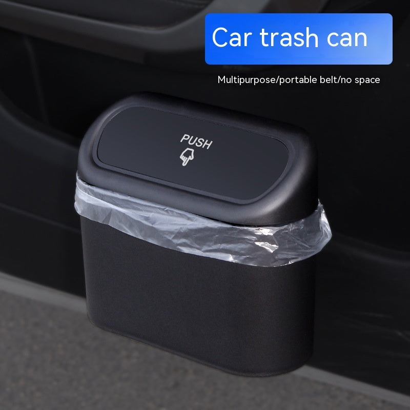 Mini Car Trash Can with Lid – Compact Folding Storage Bin