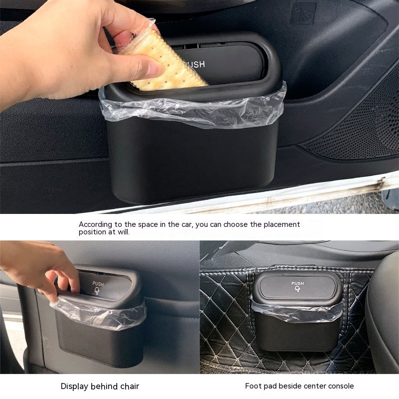 Mini Car Trash Can with Lid – Compact Folding Storage Bin