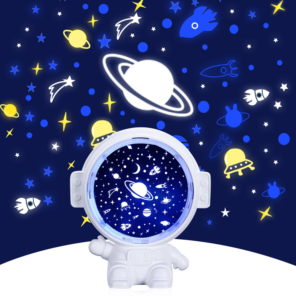 Galaxy Astronaut Star Projector Lamp – Space-Themed Night Light for Kids & Home Décor