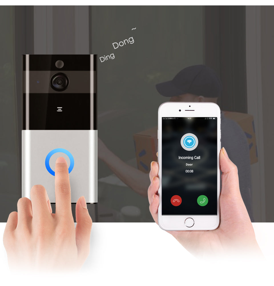 Marlboze 720P WIFI Visual Doorbell Wireless Intercom