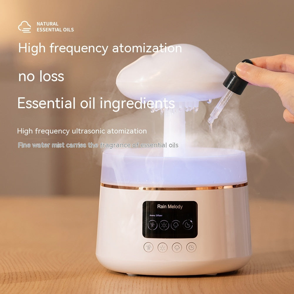 Interlux™ Rain Cloud Aroma Diffuser – Ambient Light & Essential Oil Humidifier