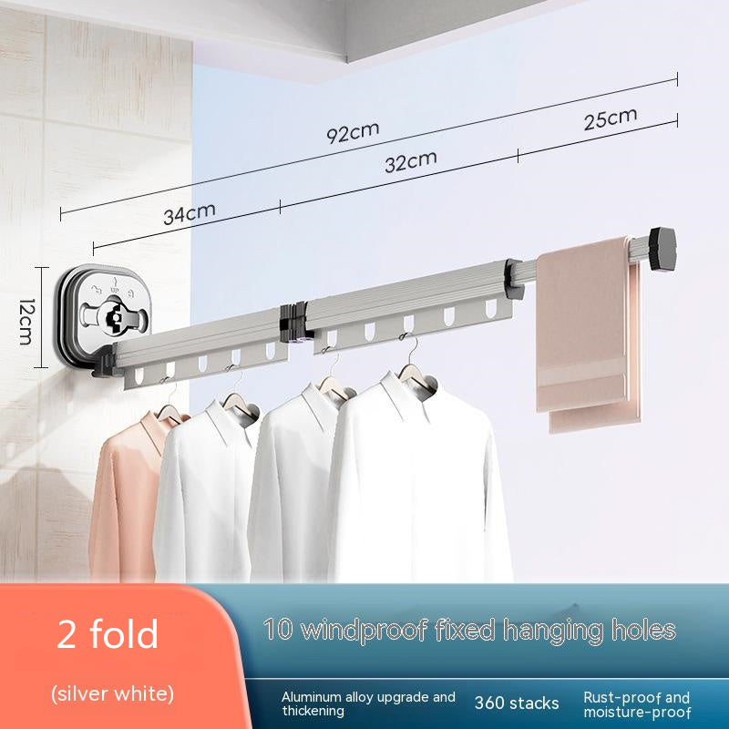 Retractable Folding Clothes Hanger – Space-Saving Aluminum Drying Rack