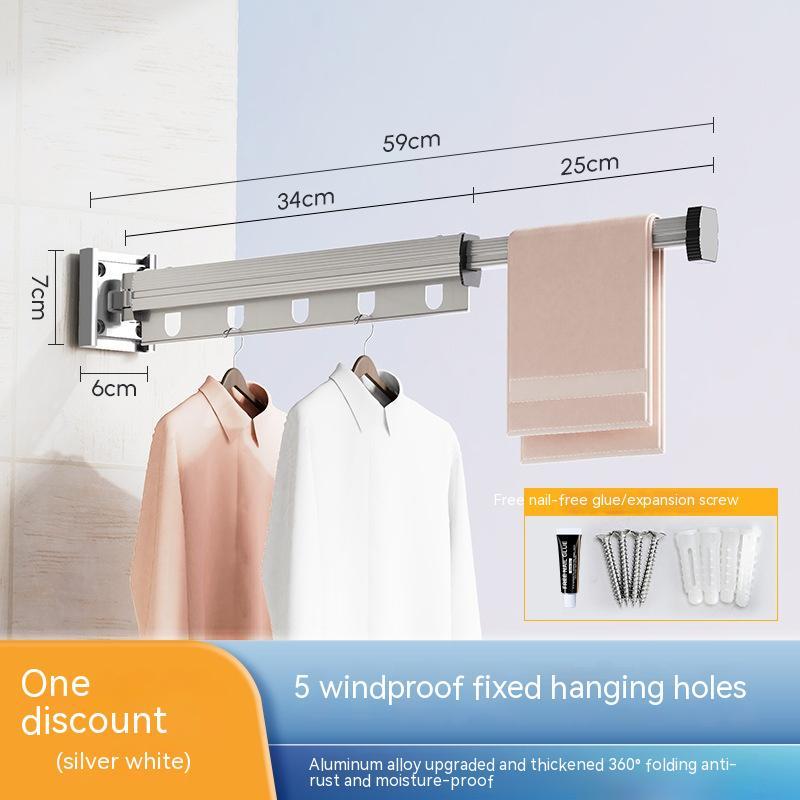 Retractable Folding Clothes Hanger – Space-Saving Aluminum Drying Rack