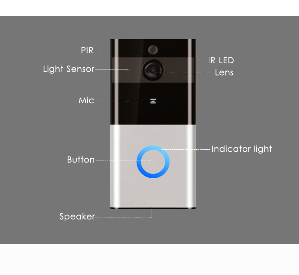 Marlboze 720P WIFI Visual Doorbell Wireless Intercom