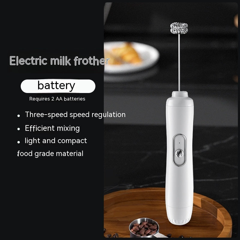 Electric Milk Frother Handheld Foam Maker – Portable Coffee Whisk