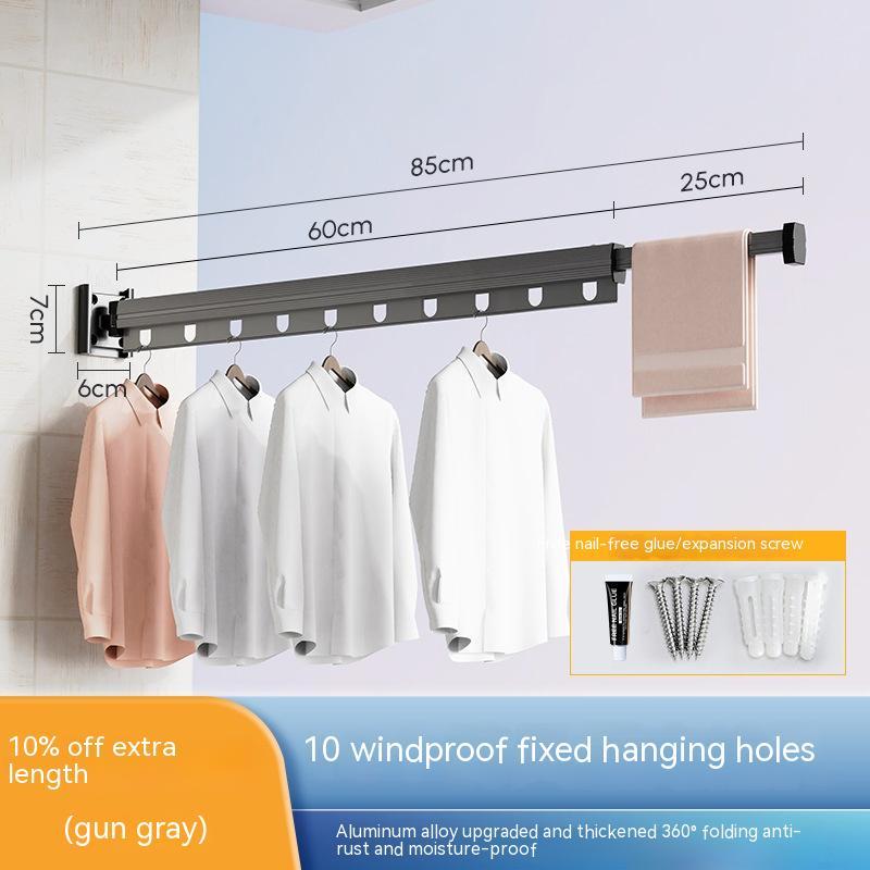 Retractable Folding Clothes Hanger – Space-Saving Aluminum Drying Rack