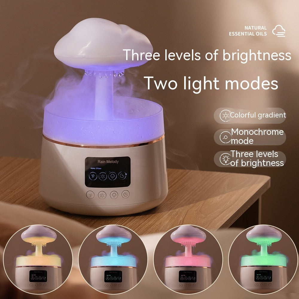 Interlux™ Rain Cloud Aroma Diffuser – Ambient Light & Essential Oil Humidifier