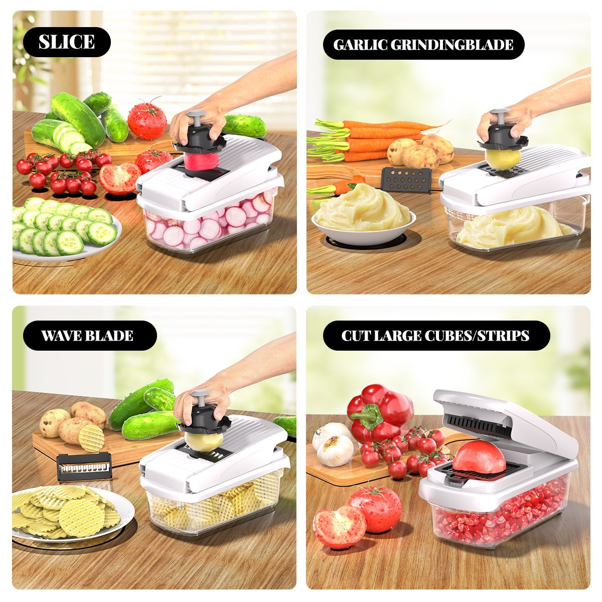 15-in-1 Multifunction Vegetable Chopper & Slicer – Kitchen Prep Tool