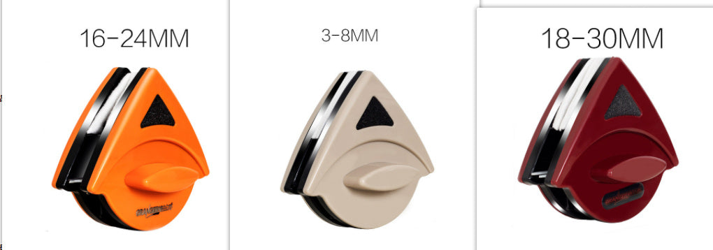 Double-Sided Magnetic Window Cleaner – Triangle Glass Wiper Tool