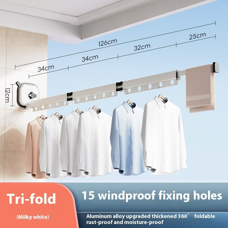 Retractable Folding Clothes Hanger – Space-Saving Aluminum Drying Rack
