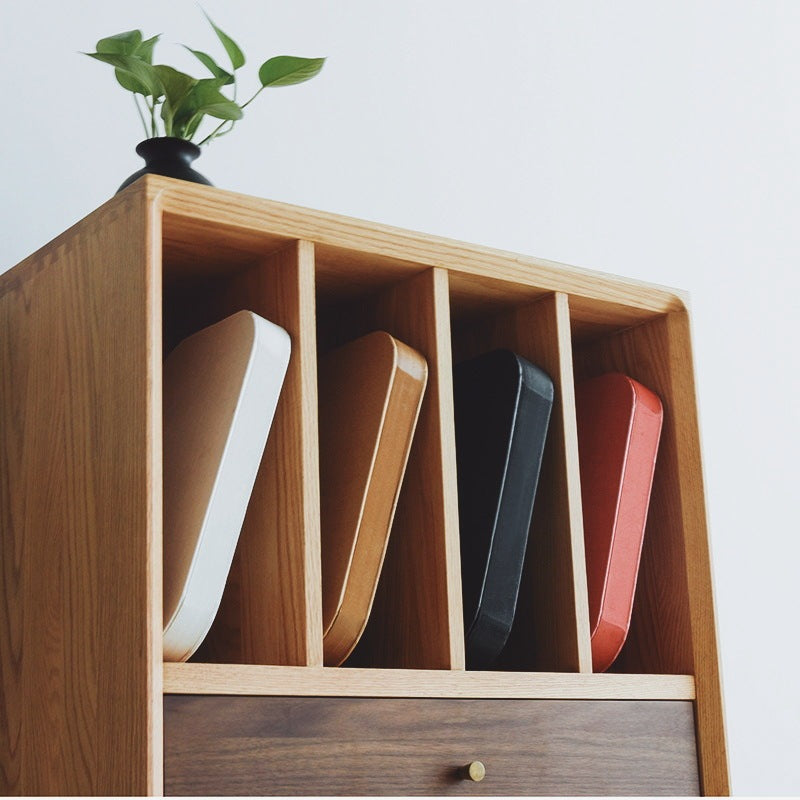 Folding Ottoman Stool with Leather Cushion – Space-Saving Home Decor Seat