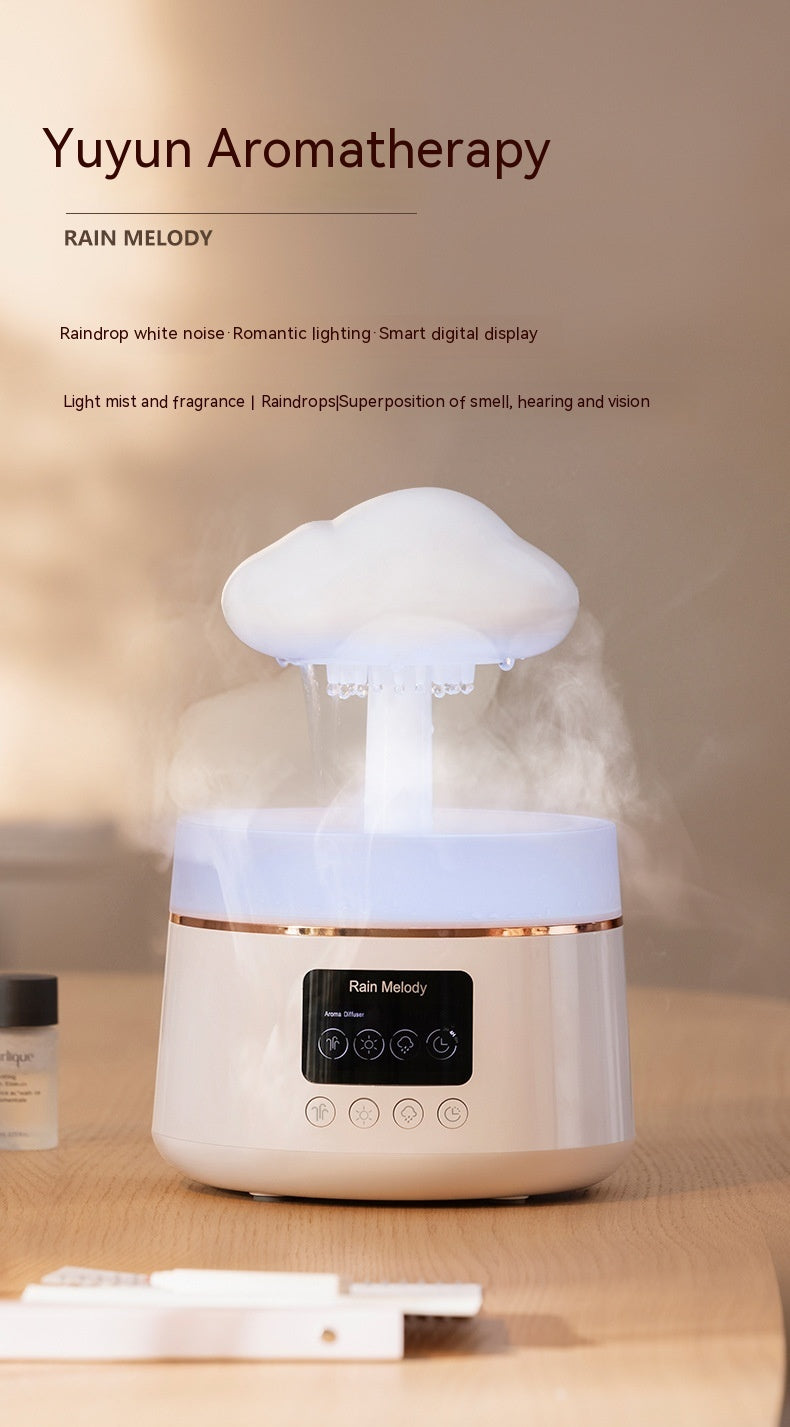 Interlux™ Rain Cloud Aroma Diffuser – Ambient Light & Essential Oil Humidifier