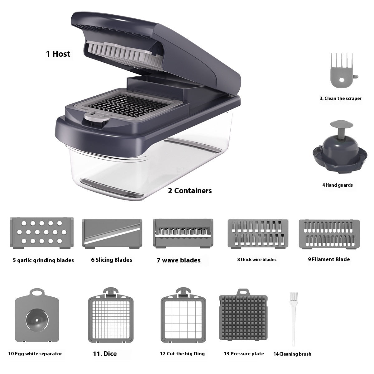15-in-1 Multifunction Vegetable Chopper & Slicer – Kitchen Prep Tool
