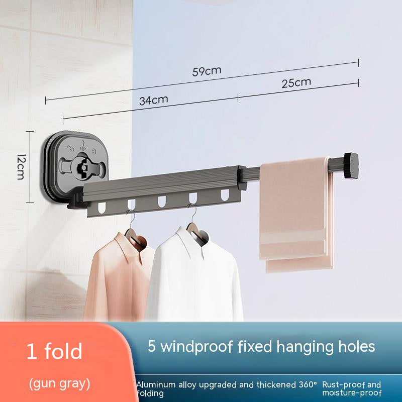 Retractable Folding Clothes Hanger – Space-Saving Aluminum Drying Rack