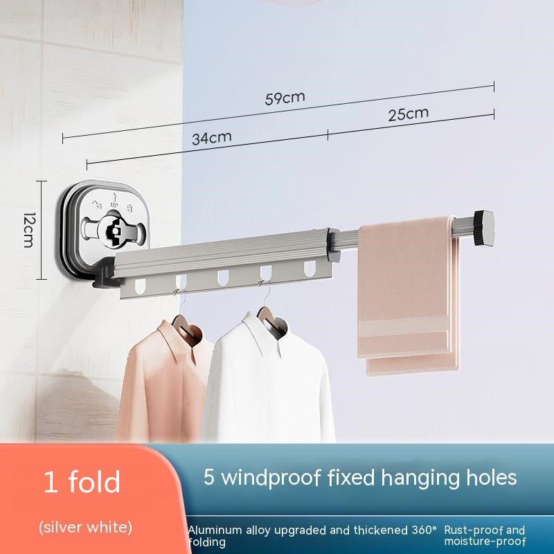 Retractable Folding Clothes Hanger – Space-Saving Aluminum Drying Rack