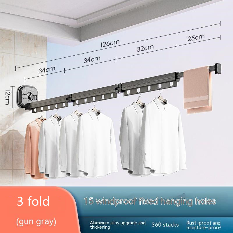 Retractable Folding Clothes Hanger – Space-Saving Aluminum Drying Rack