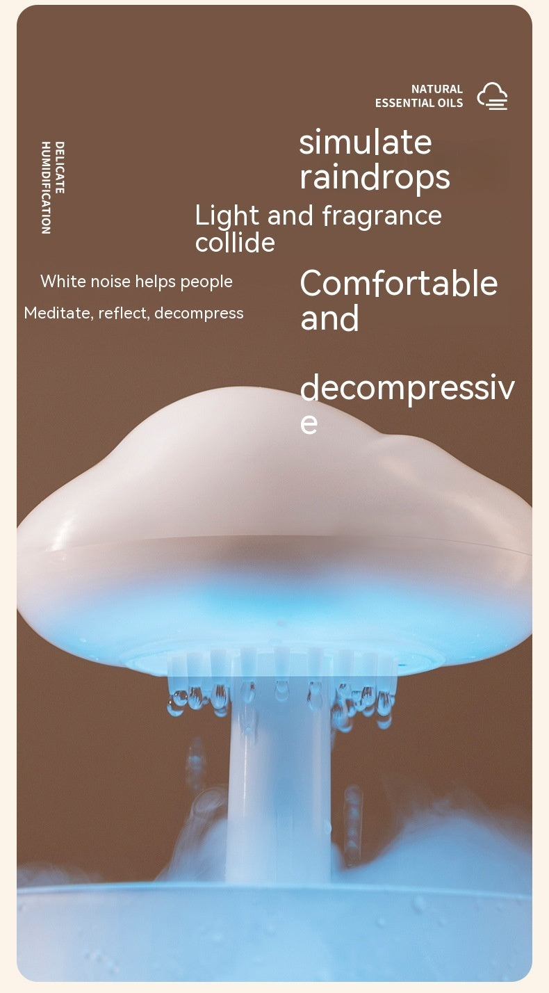 Interlux™ Rain Cloud Aroma Diffuser – Ambient Light & Essential Oil Humidifier