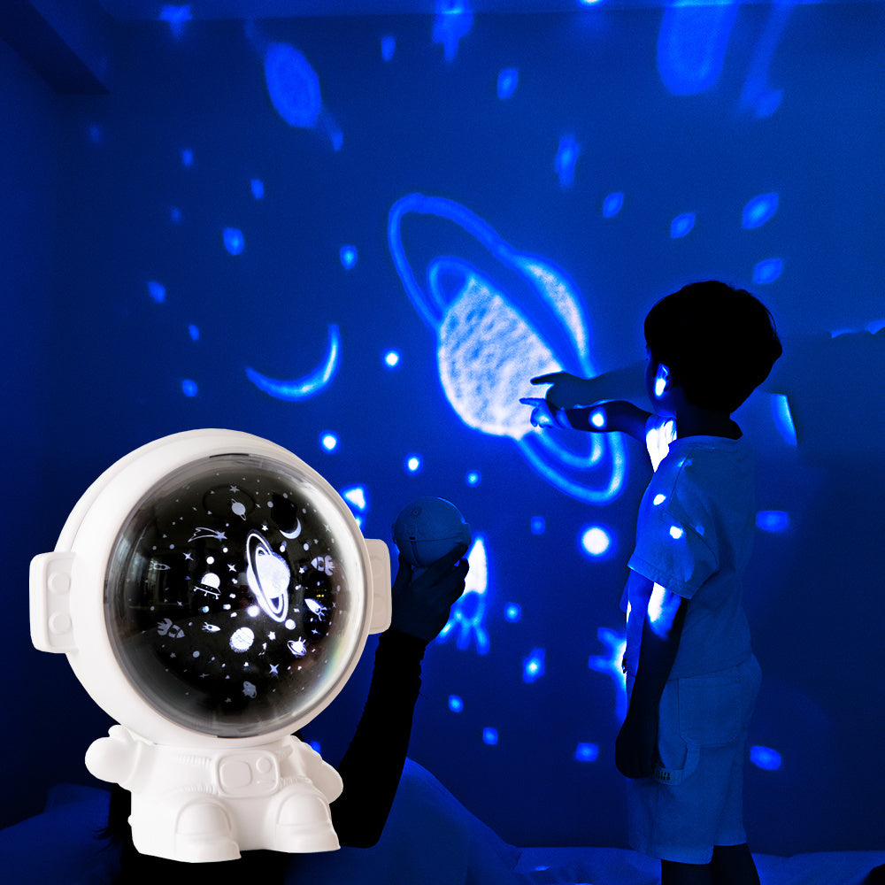 Galaxy Astronaut Star Projector Lamp – Space-Themed Night Light for Kids & Home Décor